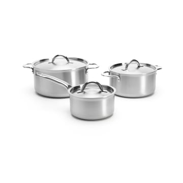 Set de casseroles Alchimy de Buyer avec couvercle 6 pièces - Acier inoxydable - De Buyer
