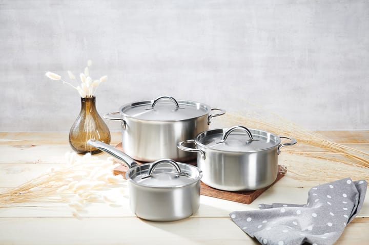 Set de casseroles Alchimy de Buyer avec couvercle 6 pièces, Acier inoxydable De Buyer