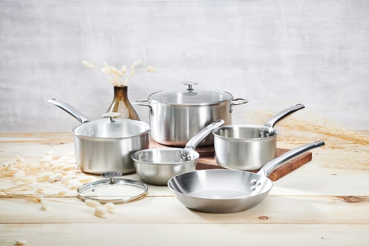 Set de casseroles Alchimy de Buyer avec couvercle en verre, 8 pièces De Buyer