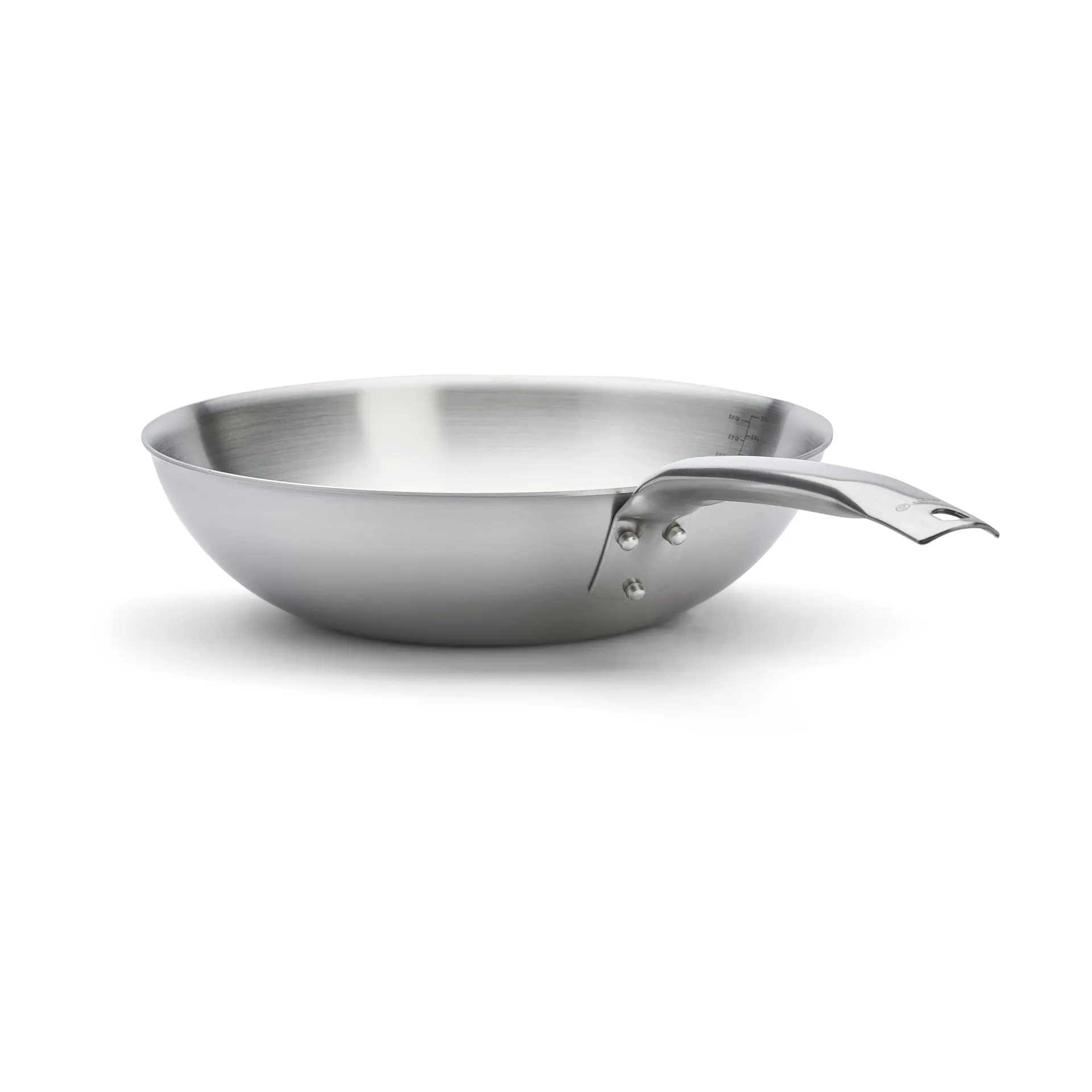 Wok Alchimy en acier inoxydable, Ø28 cm De Buyer