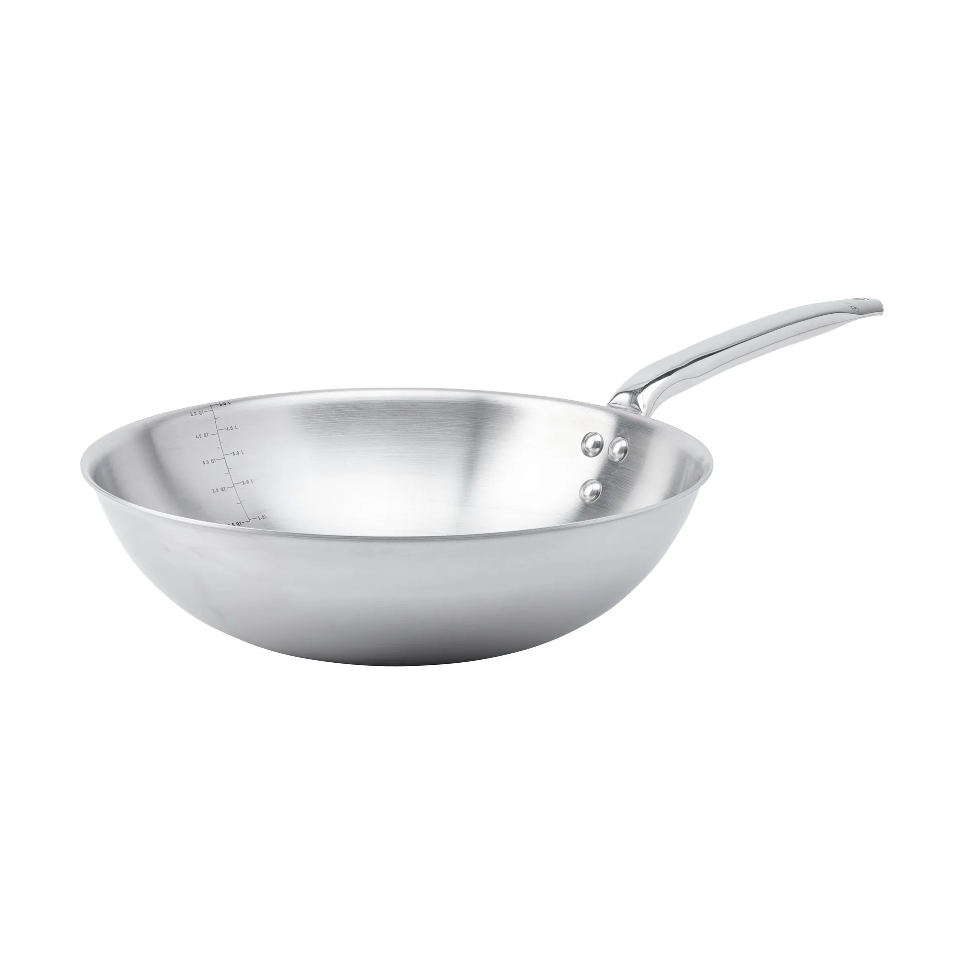 Wok Alchimy en acier inoxydable, Ø32 cm De Buyer