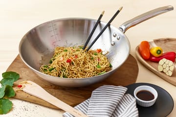 Wok Alchimy en acier inoxydable - Ø32 cm - De Buyer