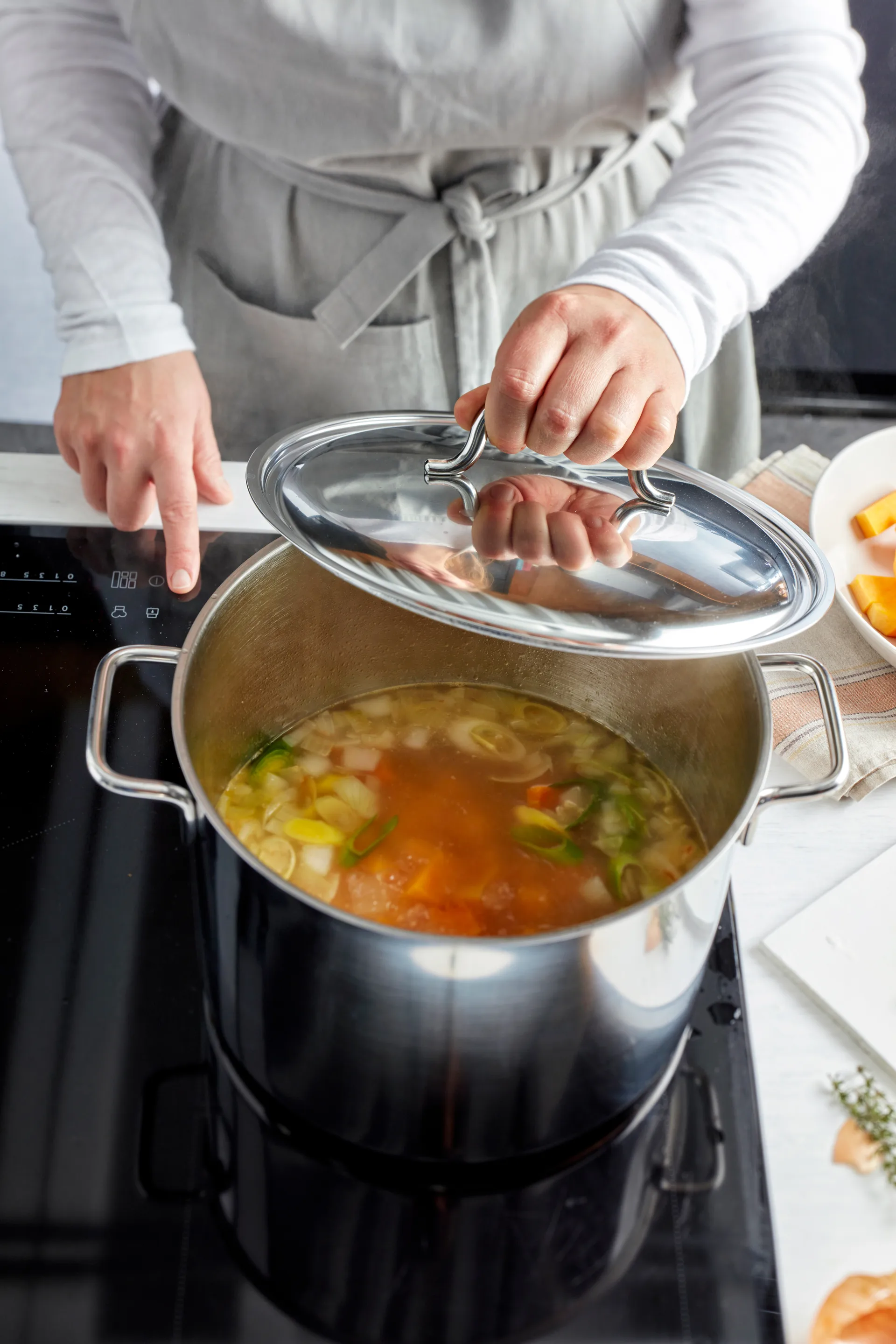 Marmite haute Demeyere Apollo 7 en acier inoxydable, 8 L Demeyere