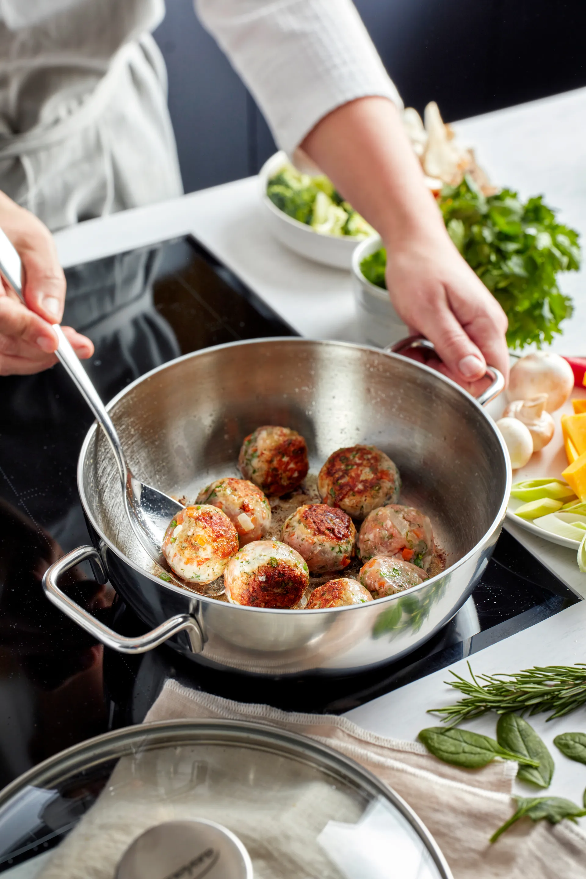 Poêle de service Demeyere Apollo 7 en acier inoxydable, 3,3 L Demeyere