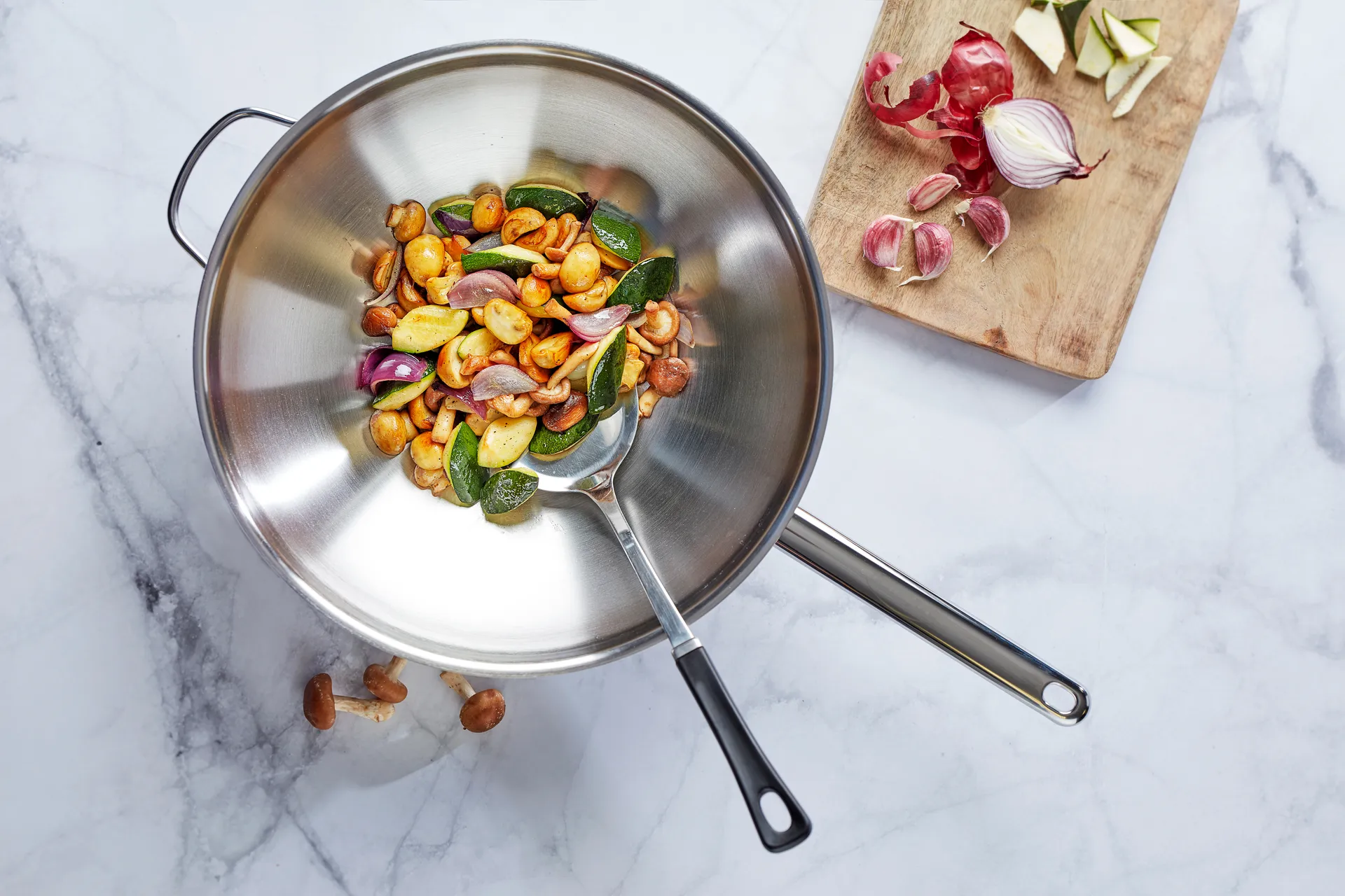 Wok 7-ply en acier inoxydable 2 poignées Apollo 7, Ø36 cm Demeyere