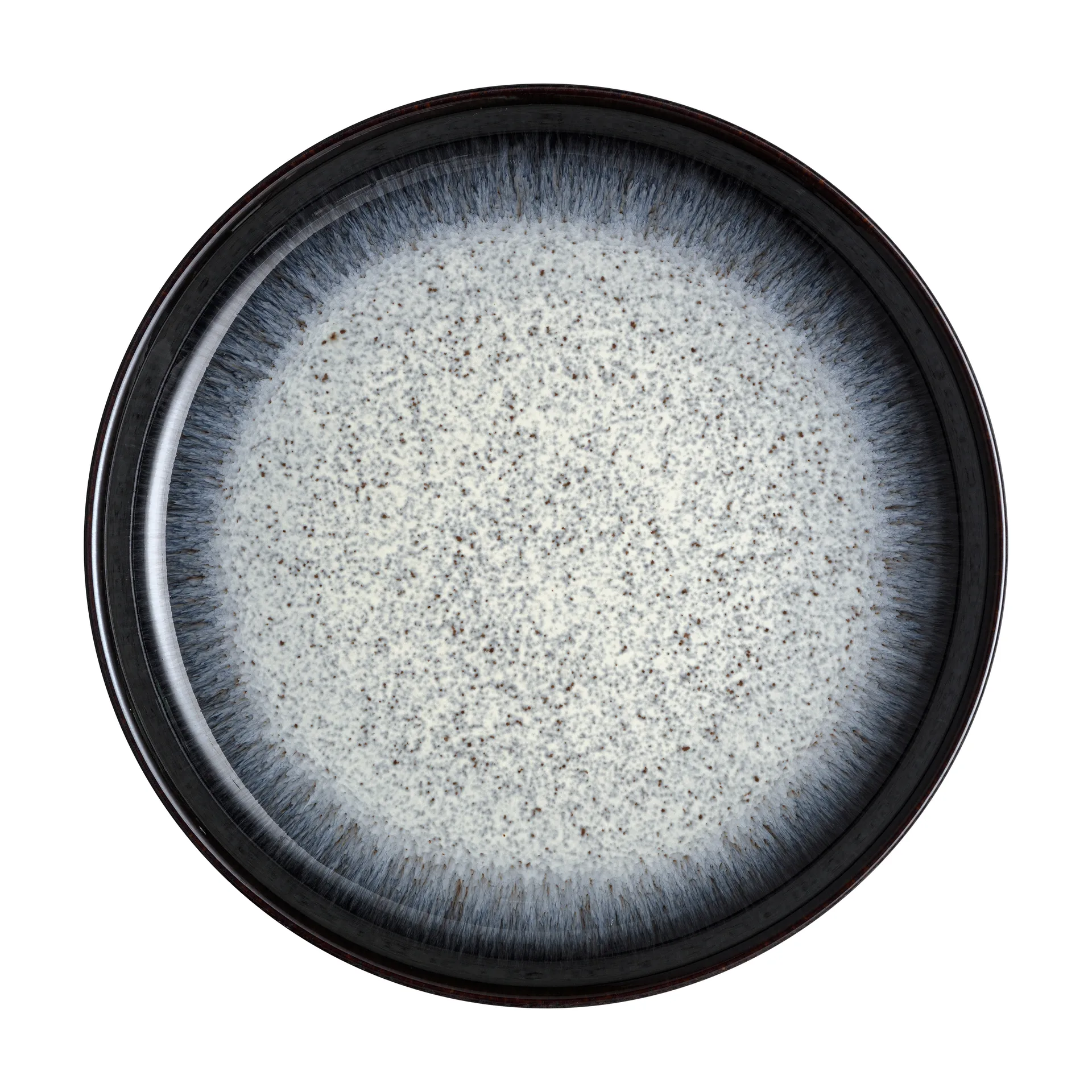 Assiette Halo Coupe 26 cm, Bleu-gris-noir Denby