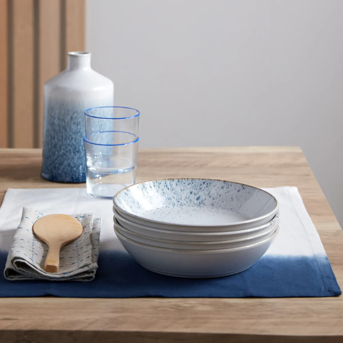 Assiette Kiln Blue pour pâtes lot de 4, Ø22 cm Denby