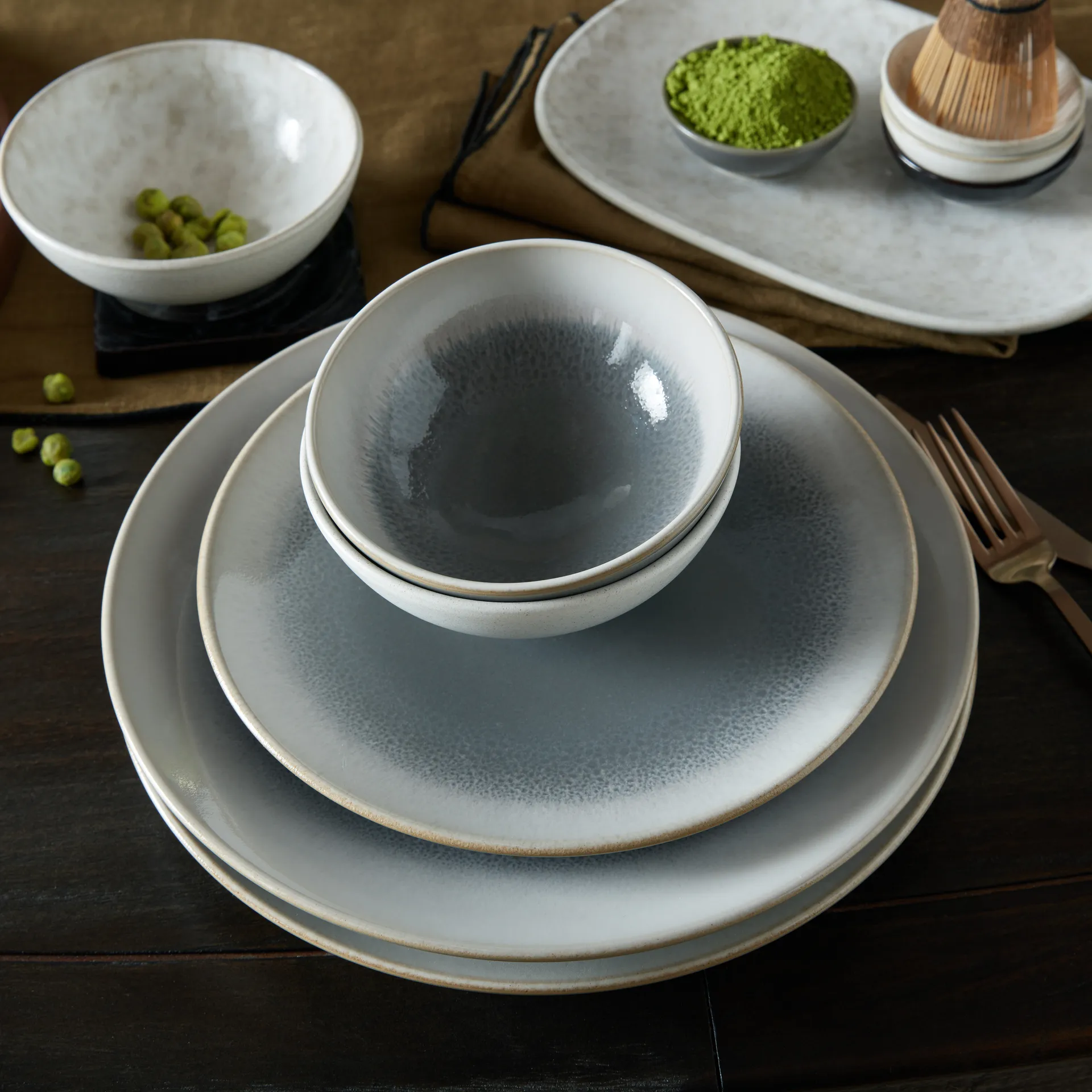 Assiette Modus Ombre 22,5 cm, Gris Denby