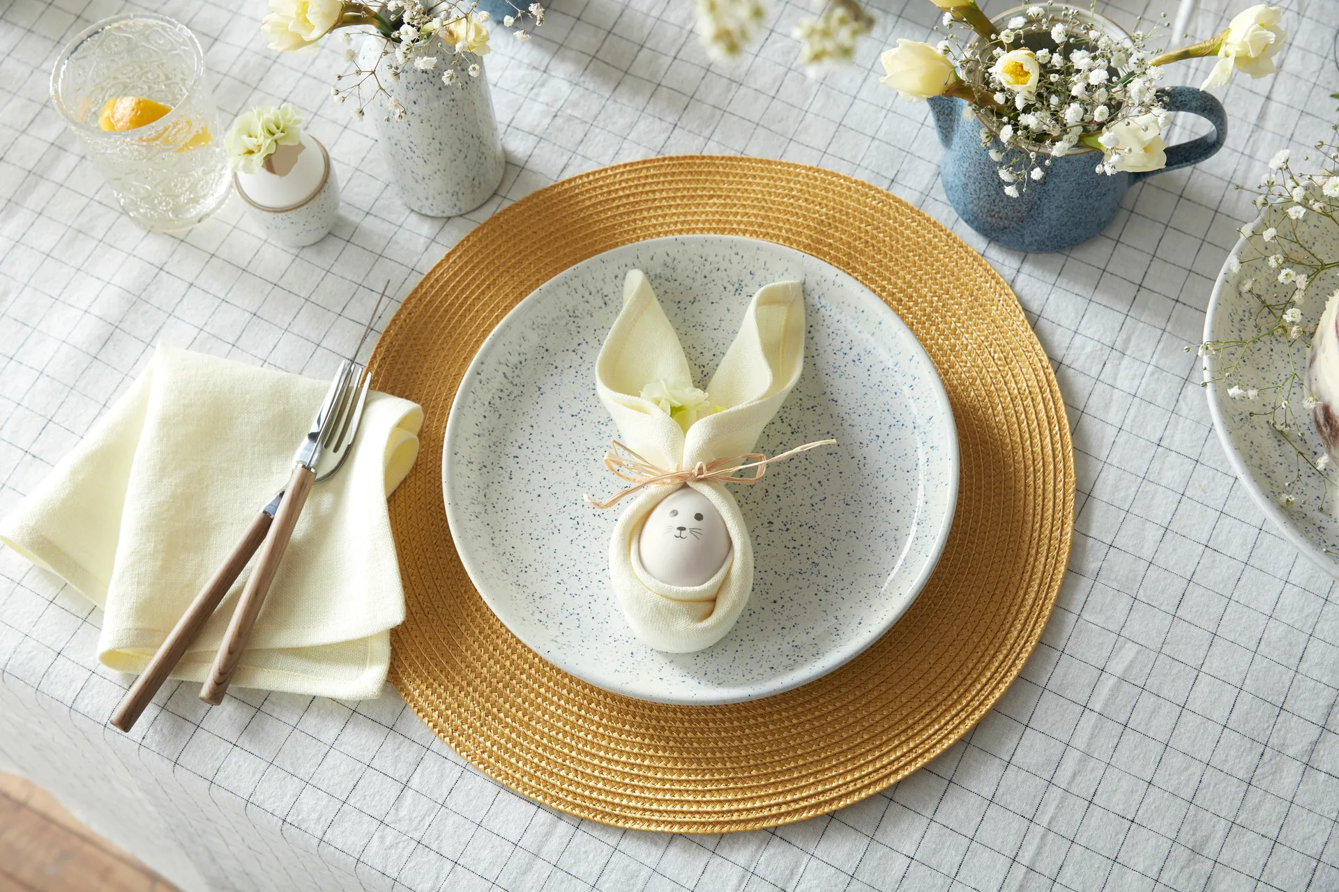 Assiette Studio Blue coupe 21cm, Chalk Denby