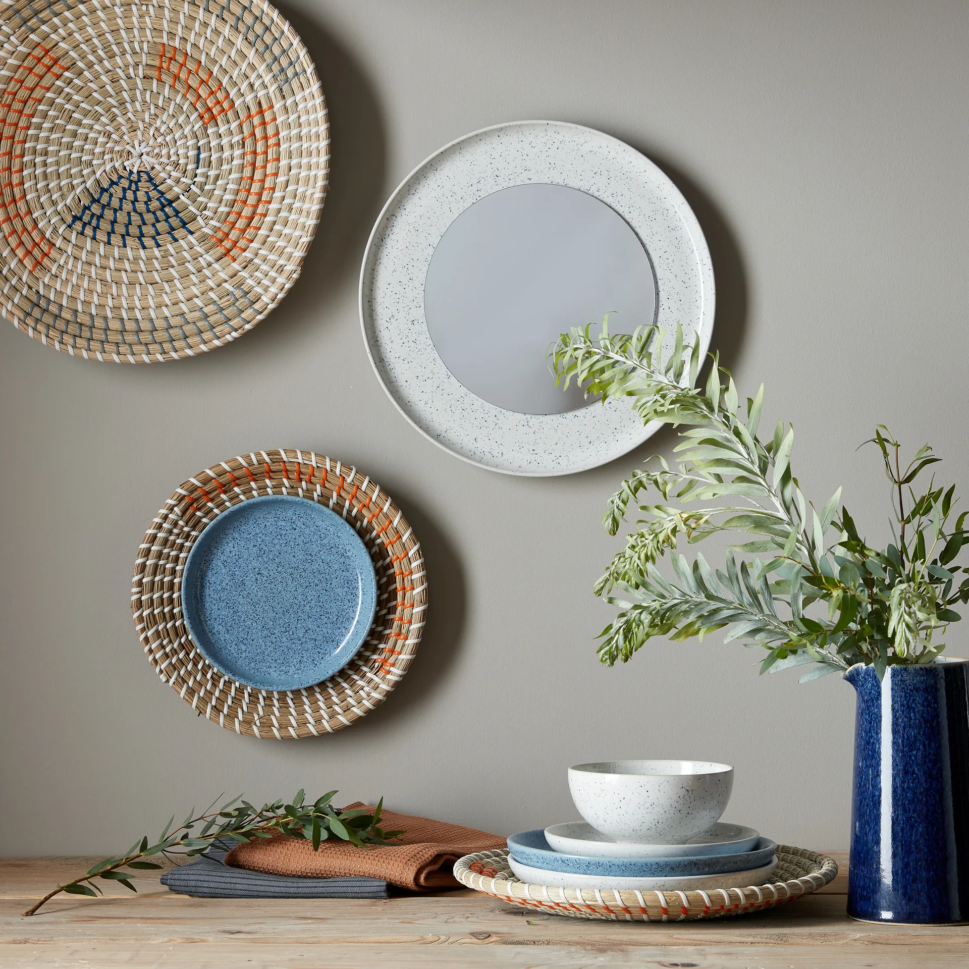 Assiette Studio Blue coupe 21cm, Chalk Denby