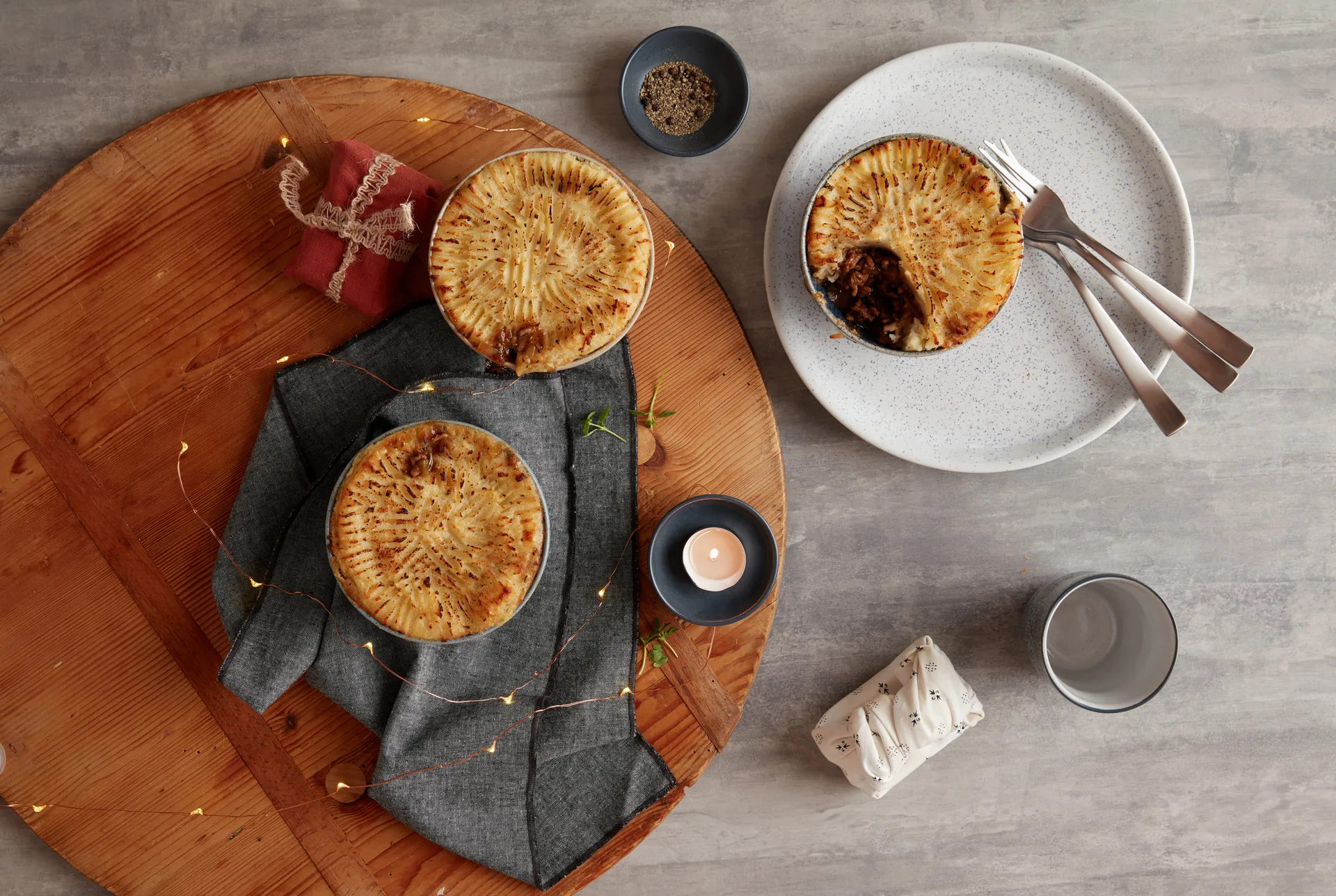 Assiette Studio Blue coupe 26cm, Chalk Denby