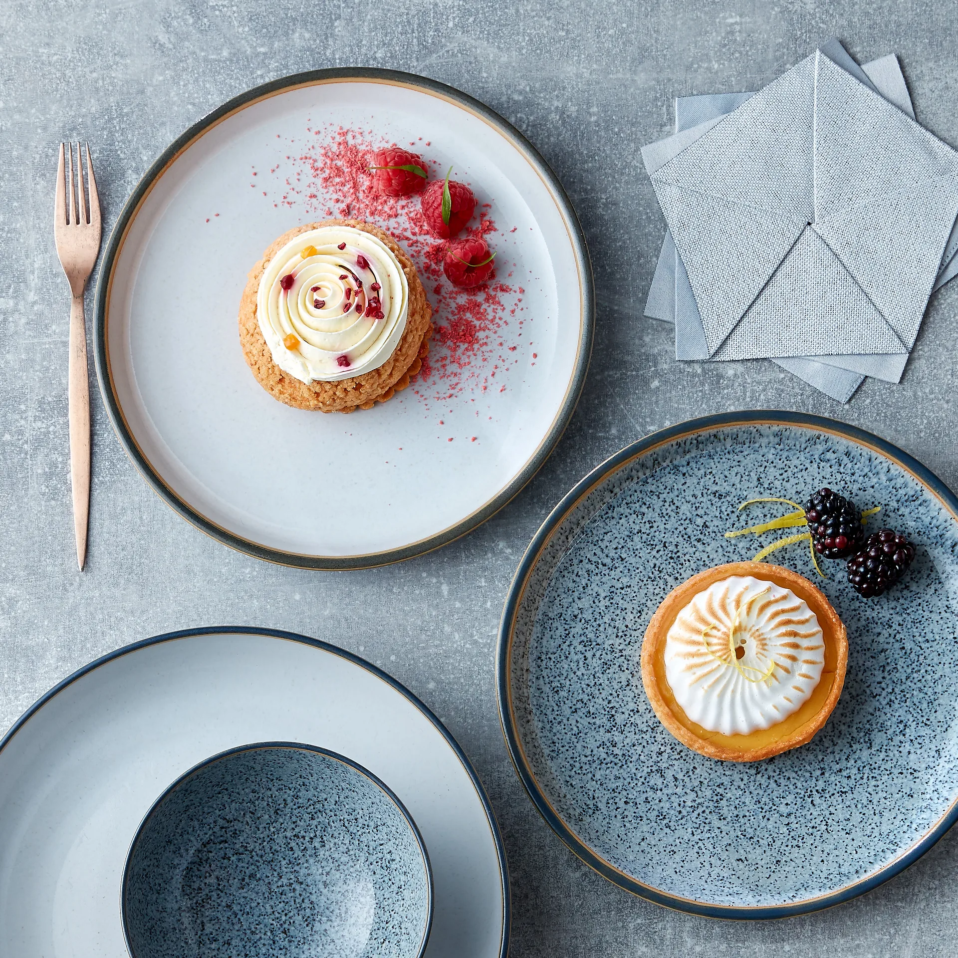 Assiette Studio Grey coupe 26cm, Granite Denby