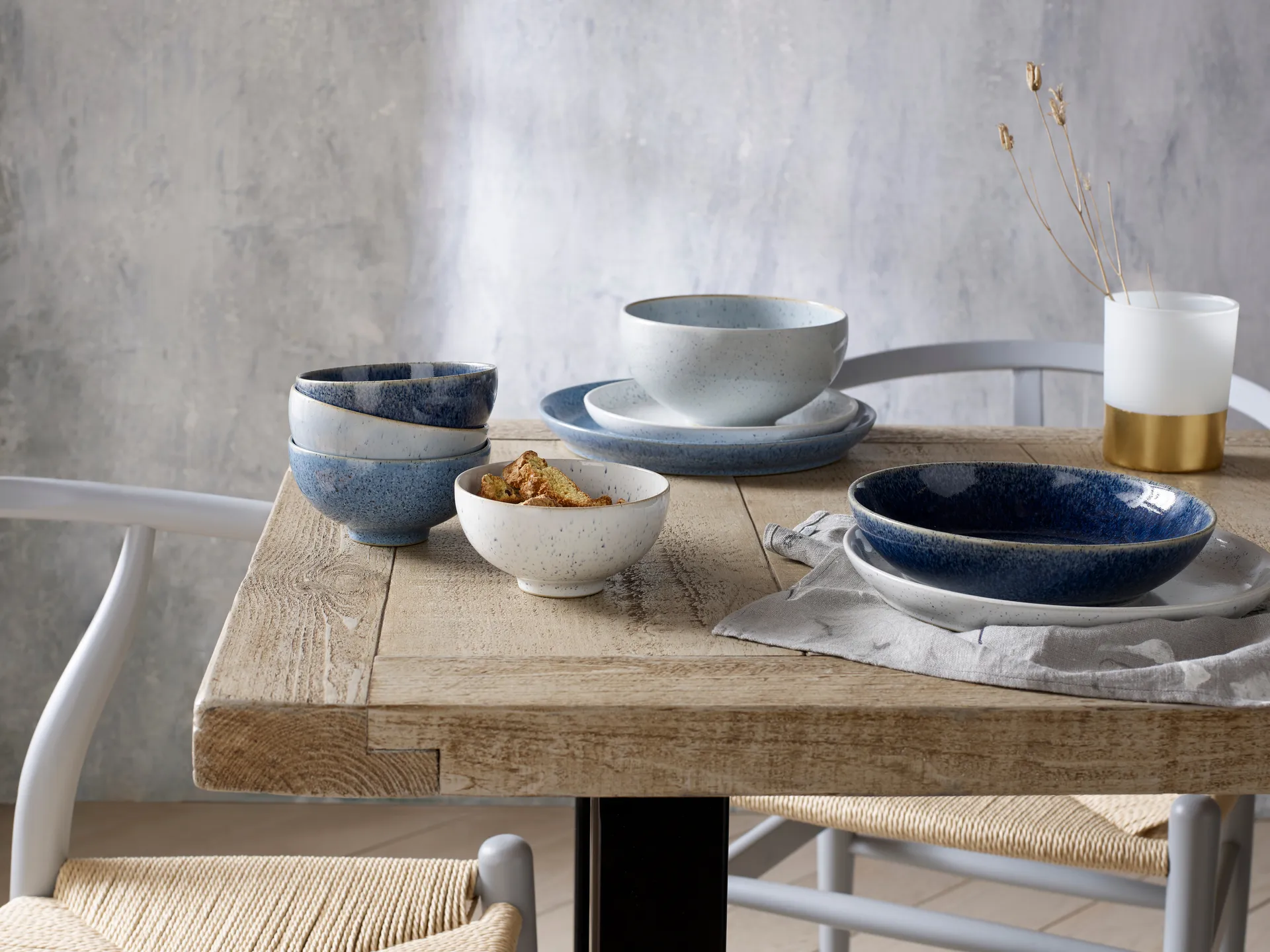 Bol à céréales Studio Blue 17cm, Chalk Denby