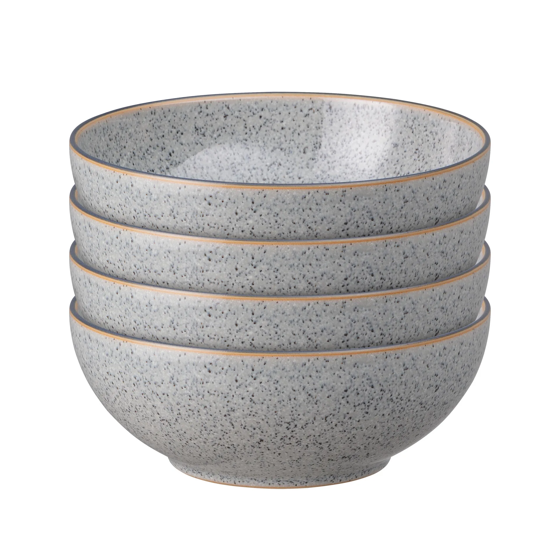 Bol à céréales Studio Grey coupe 17cm Lot de 4, Granite Denby