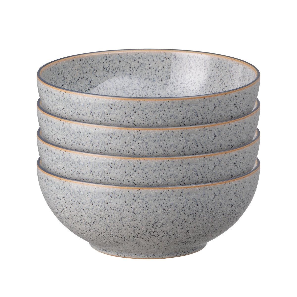Denby Bol à céréales Studio Grey coupe 17cm Lot de 4 Granite