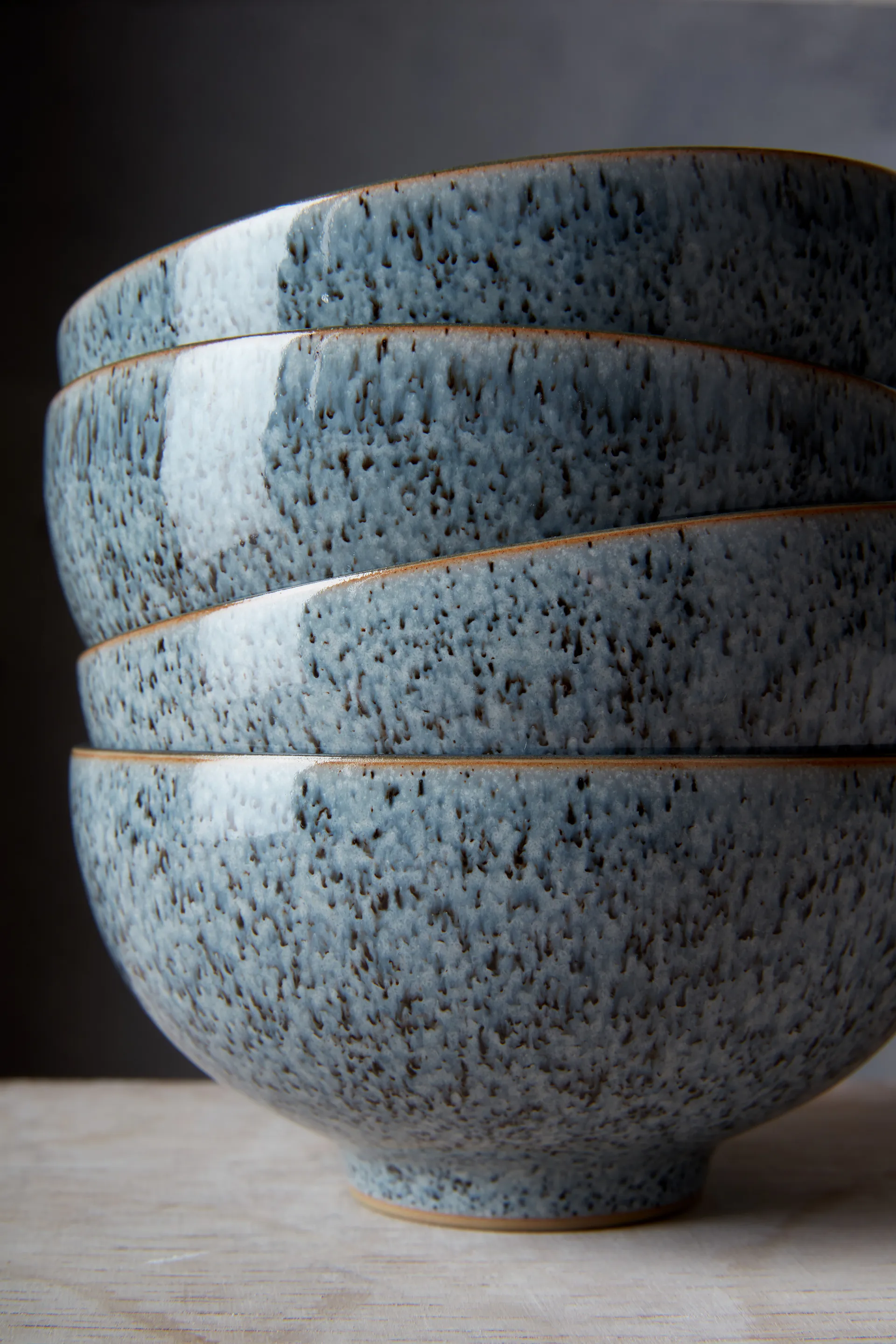 Bol à céréales Studio Grey coupe 17cm Lot de 4, Granite Denby