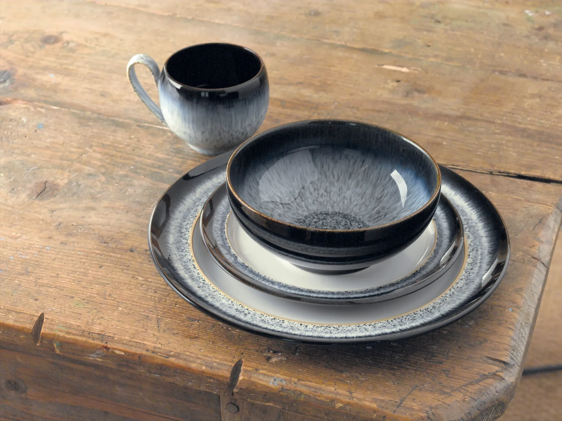 Bol à nouilles Halo 17,5cm, Bleu-gris-noir Denby