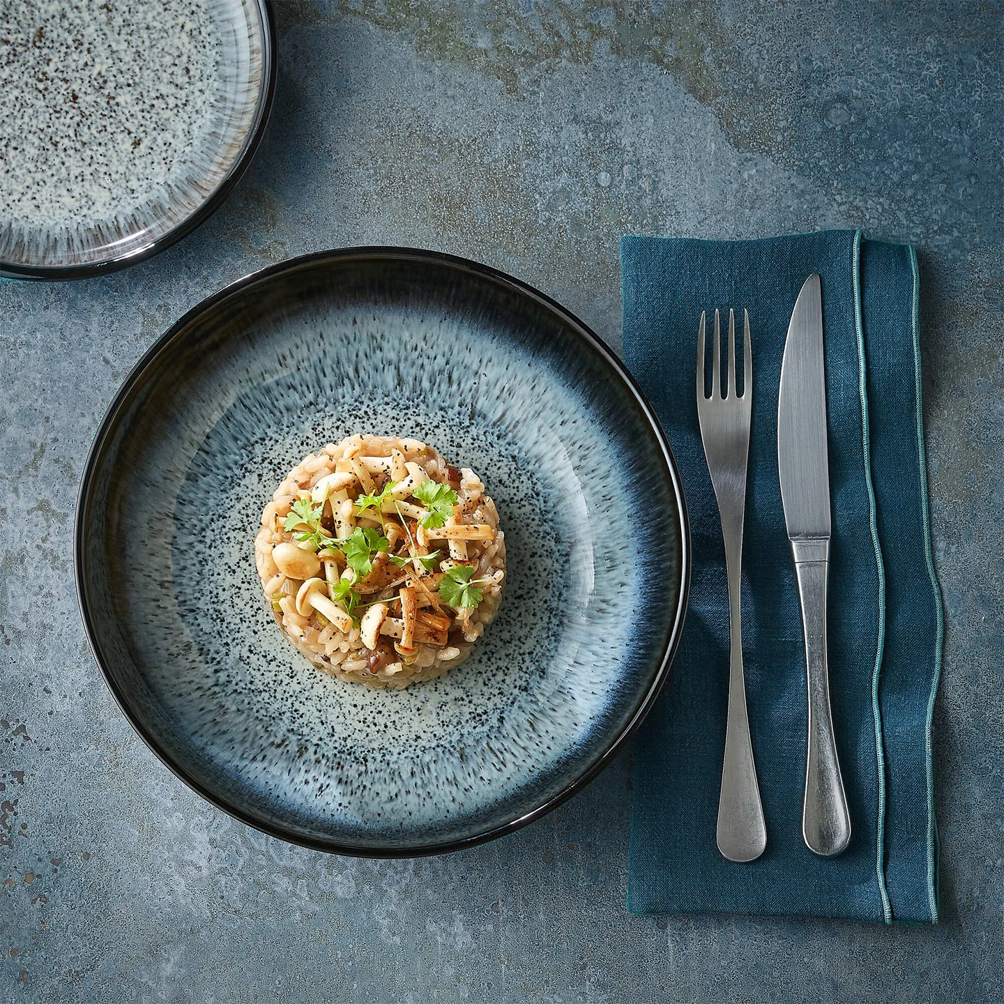 Bol à pâtes Halo 22cm, Bleu-gris-noir Denby