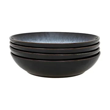 Bol à pâtes Halo 22cm Lot de 4 - Bleu-gris-noir - Denby