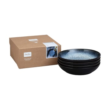 Bol à pâtes Halo 22cm Lot de 4 - Bleu-gris-noir - Denby