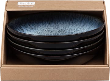 Bol à pâtes Halo 22cm Lot de 4 - Bleu-gris-noir - Denby