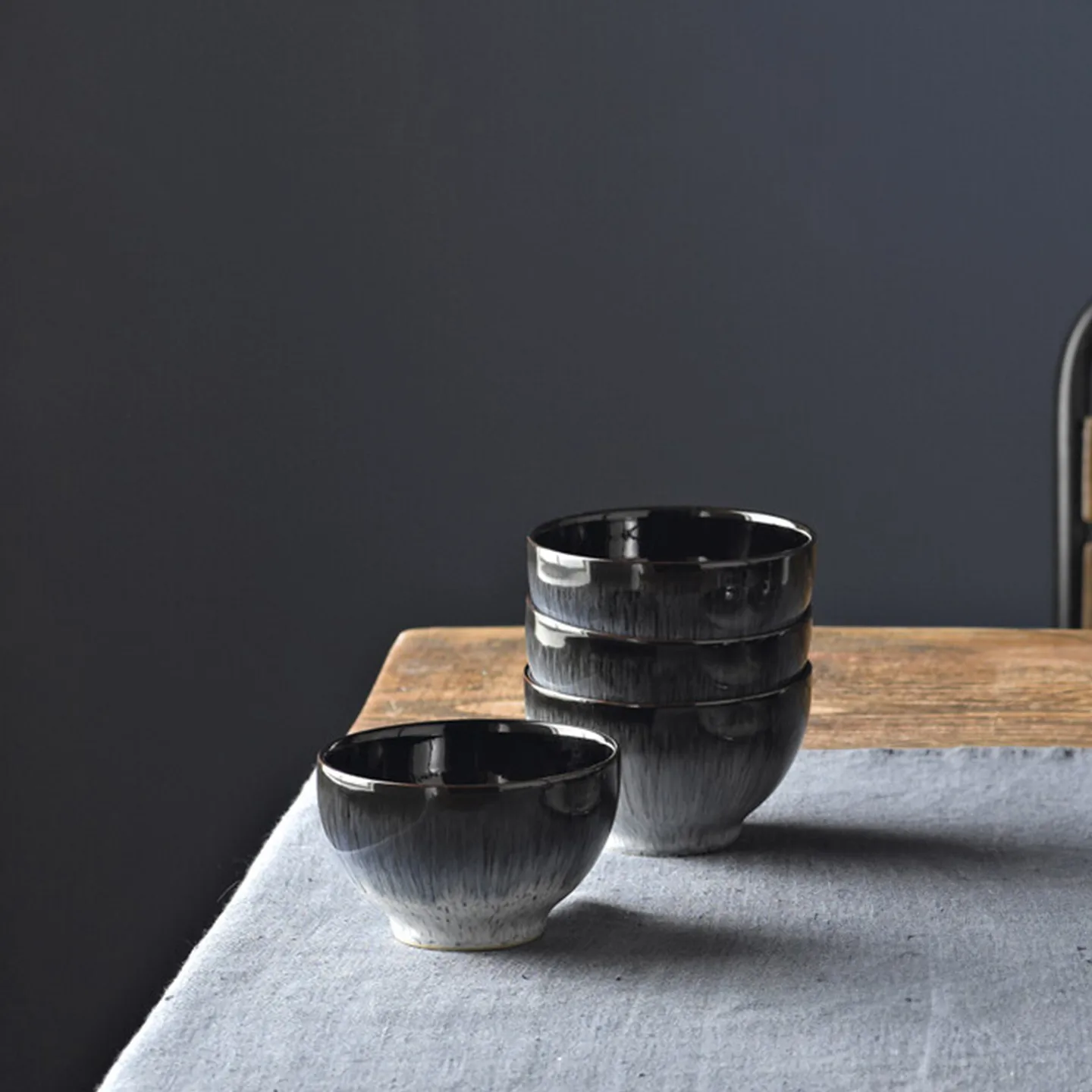 Bol Halo 10,5 cm, Bleu-gris-noir Denby