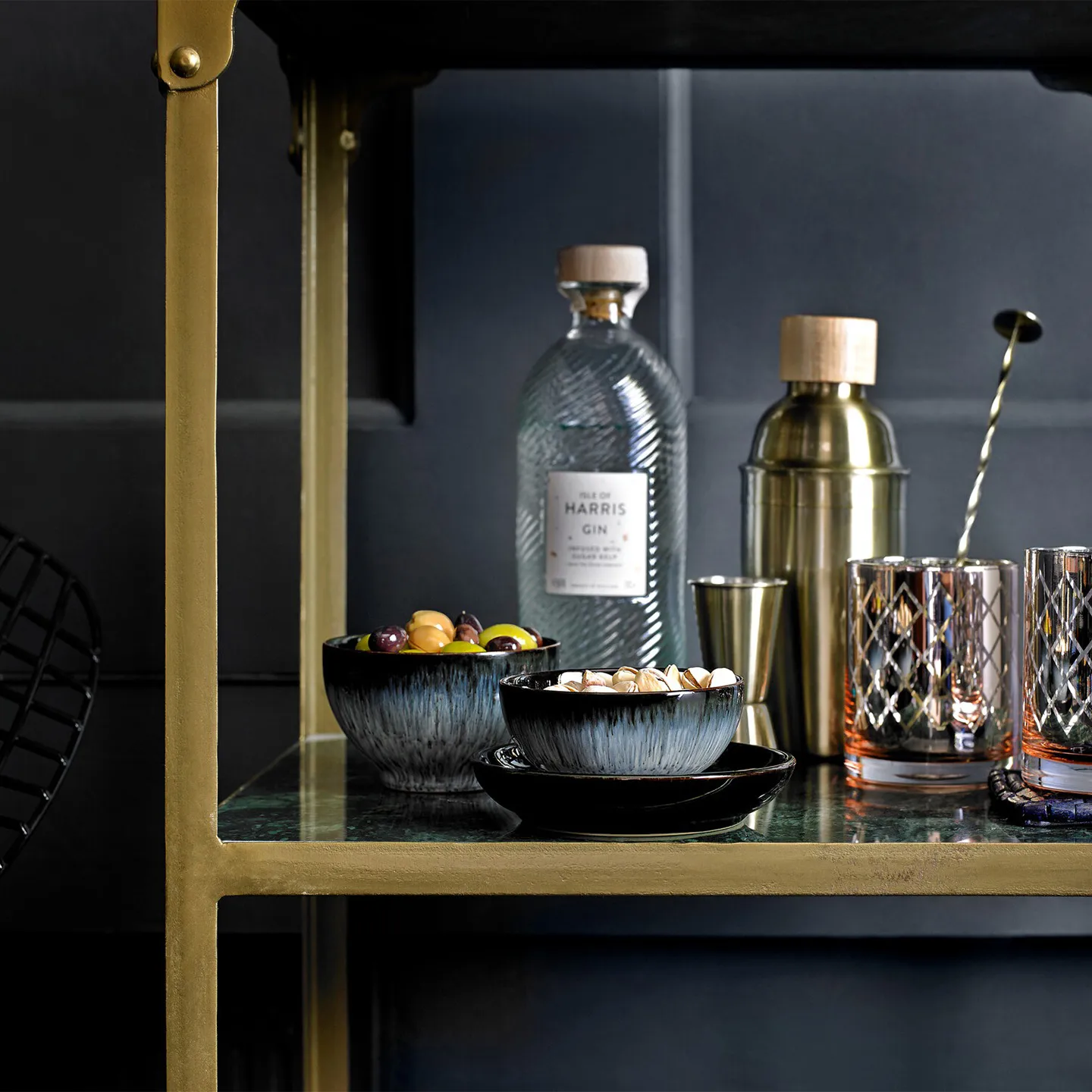 Bol Halo 10,5 cm, Bleu-gris-noir Denby