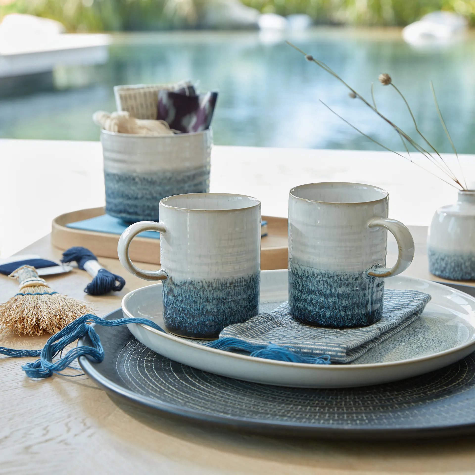 Grand bol de service Kiln Blue Alt, Small, Ø13 cm Denby