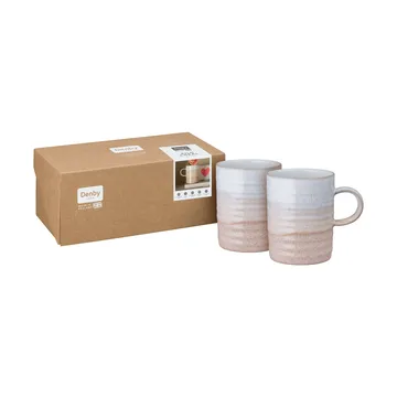 Mug rainuré Kiln Coral - Koral-beige, lot de 2 - Denby