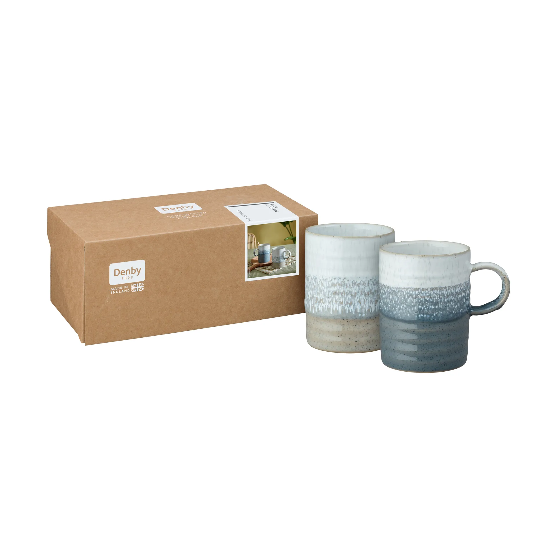 Mugs Kiln Accents 40 cl 2 pièces, Taupe-slate Denby