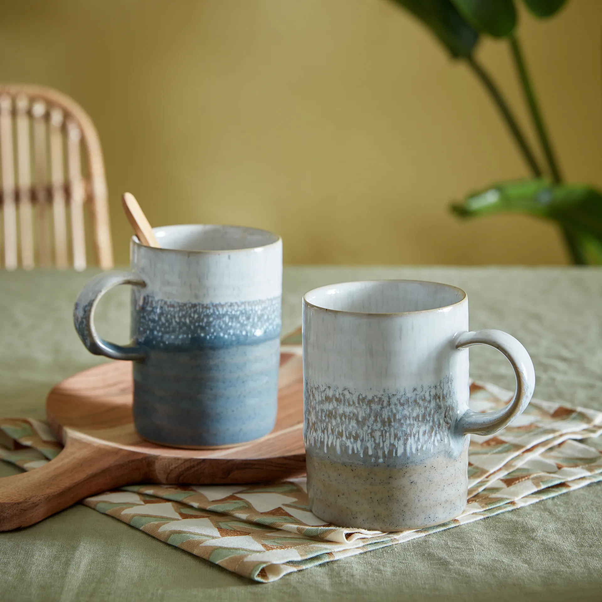 Mugs Kiln Accents 40 cl 2 pièces, Taupe-slate Denby