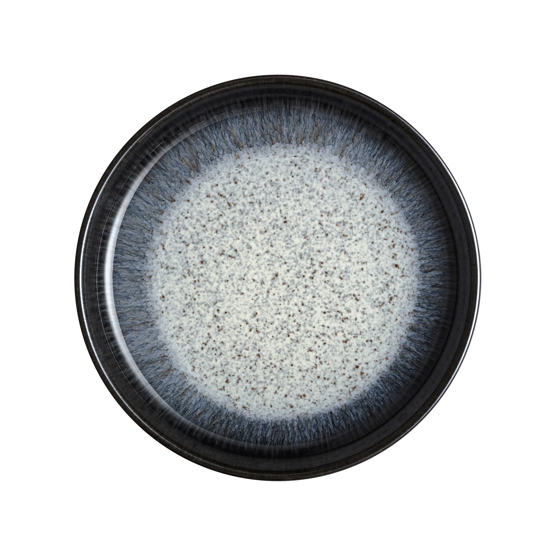 Petite assiette Halo Coupe 17 cm, Bleu-gris-noir Denby