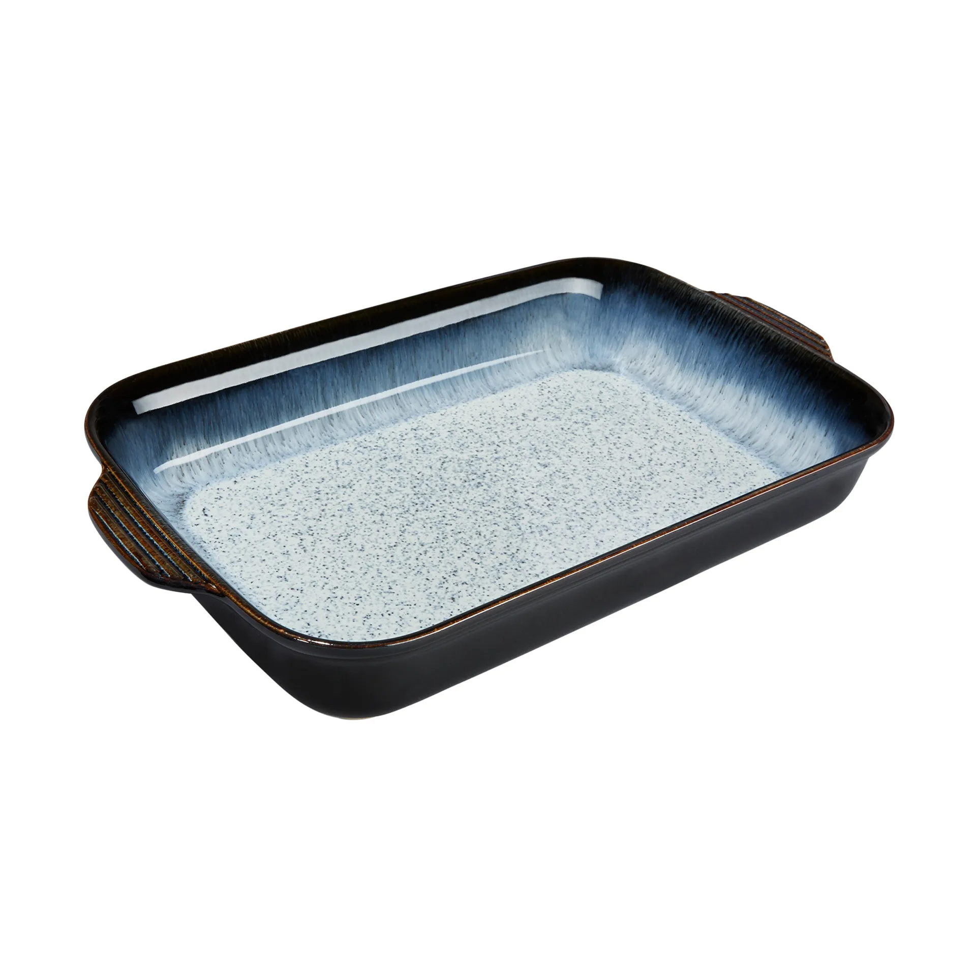 Plat allant au four Halo, Noir-bleu, large, rectangulaire Denby