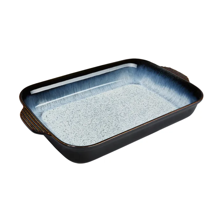 Plat allant au four Halo - Noir-bleu, large, rectangulaire - Denby