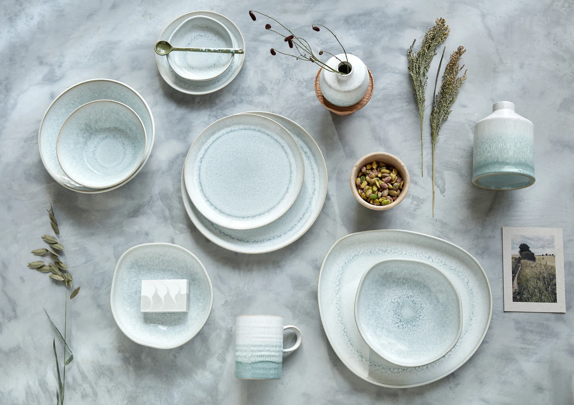 Service de table Kiln Green, 12 pièces Denby