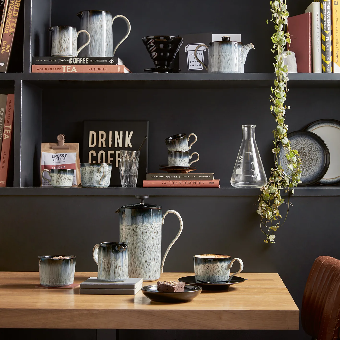 Sucrier Halo Brew, Bleu-gris-noir Denby