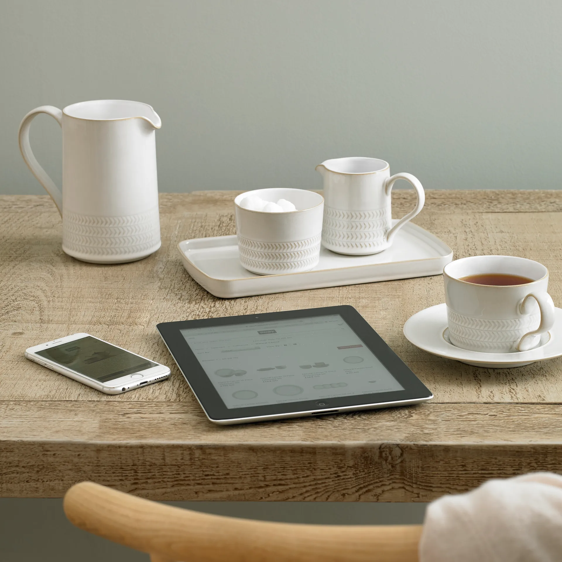 Tasse à café et thé Natural Canvas 26cl, Texturé Denby