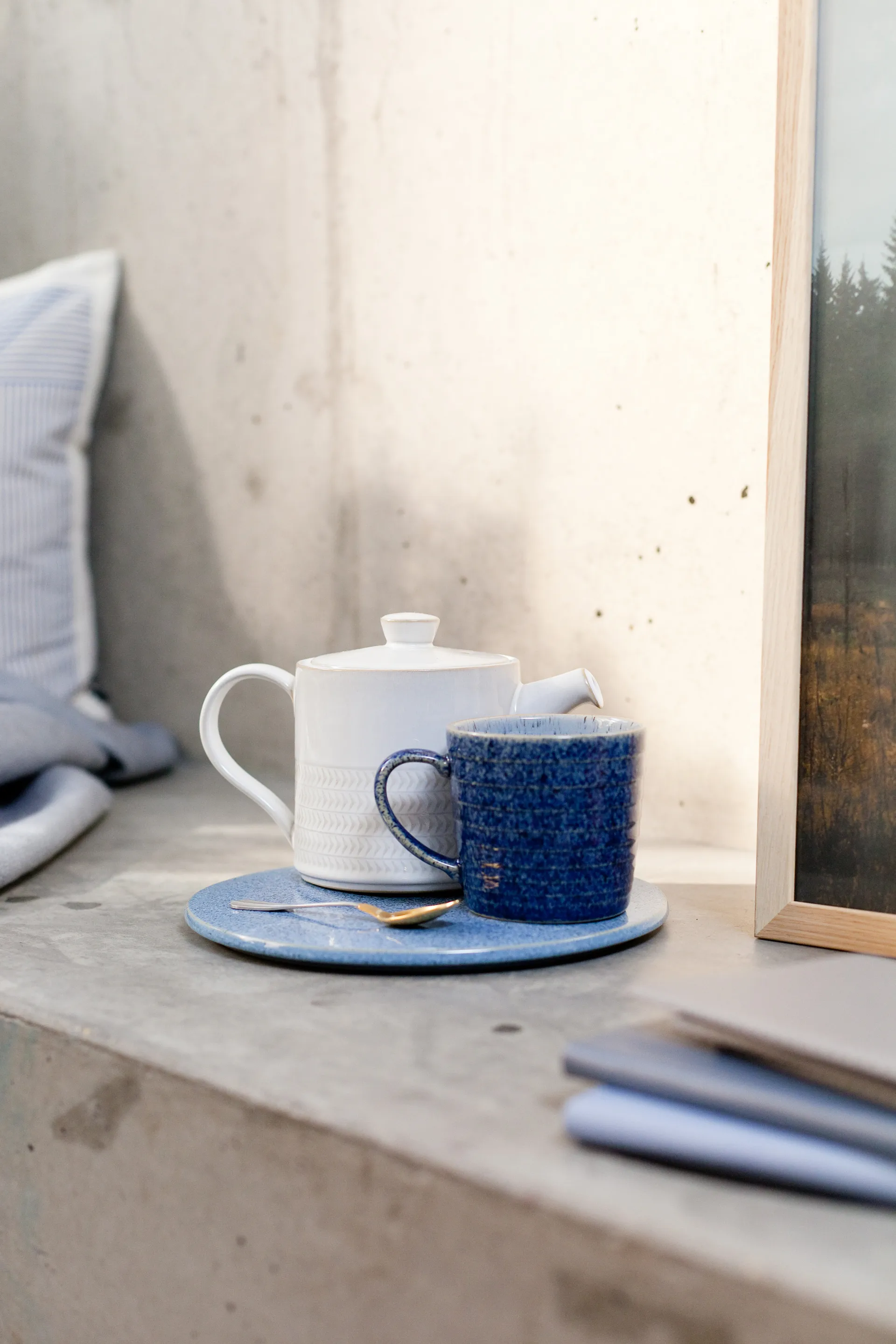Tasse avec motifs Studio Blue 40cl, Cobalt-pebble Denby