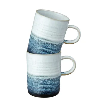 Tasse Kiln Blue à bords striés lot de 2 - 41 cl - Denby