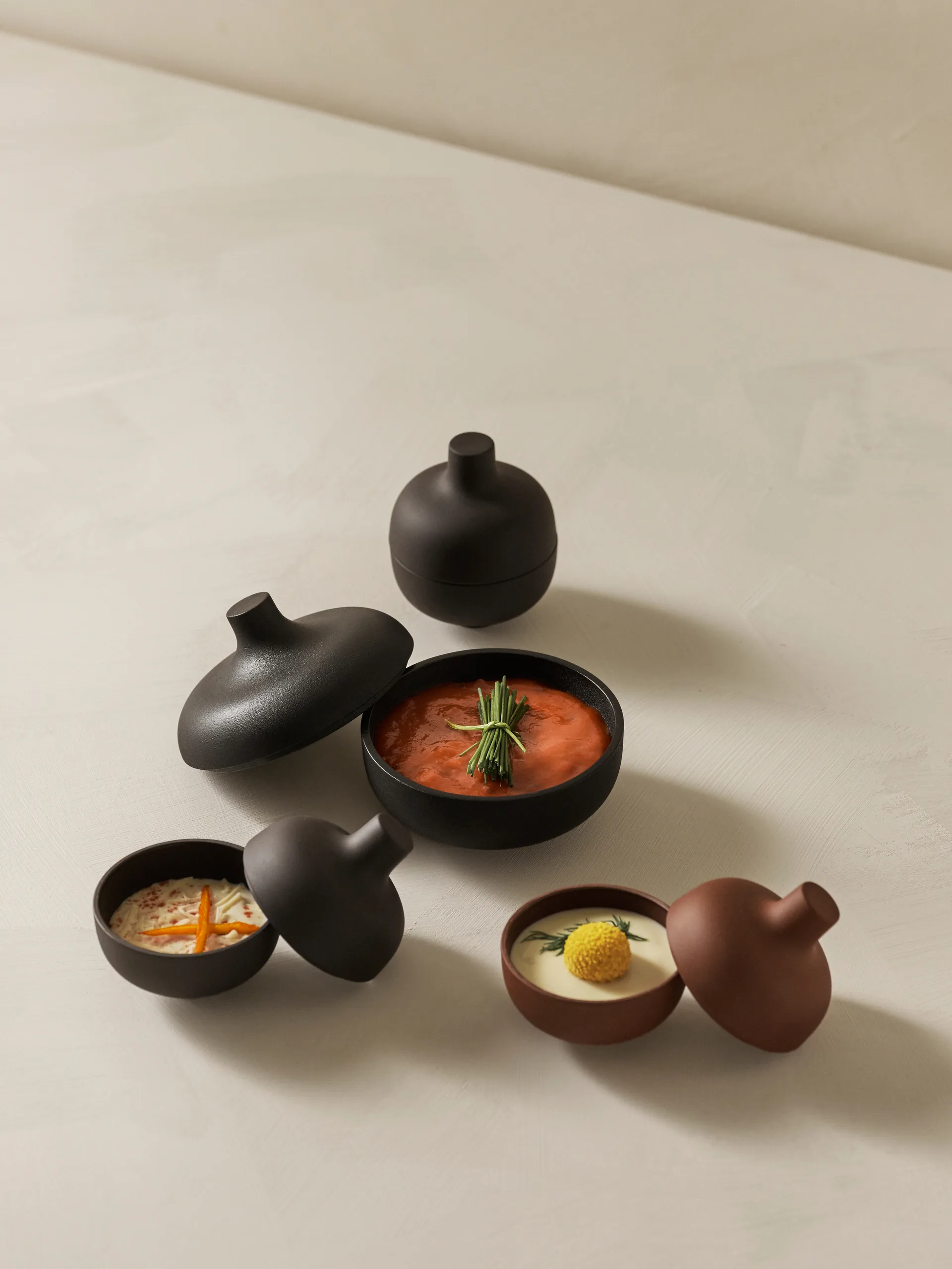 Bol avec couvercle S Sand Ø8,2 cm, Red clay Design House Stockholm
