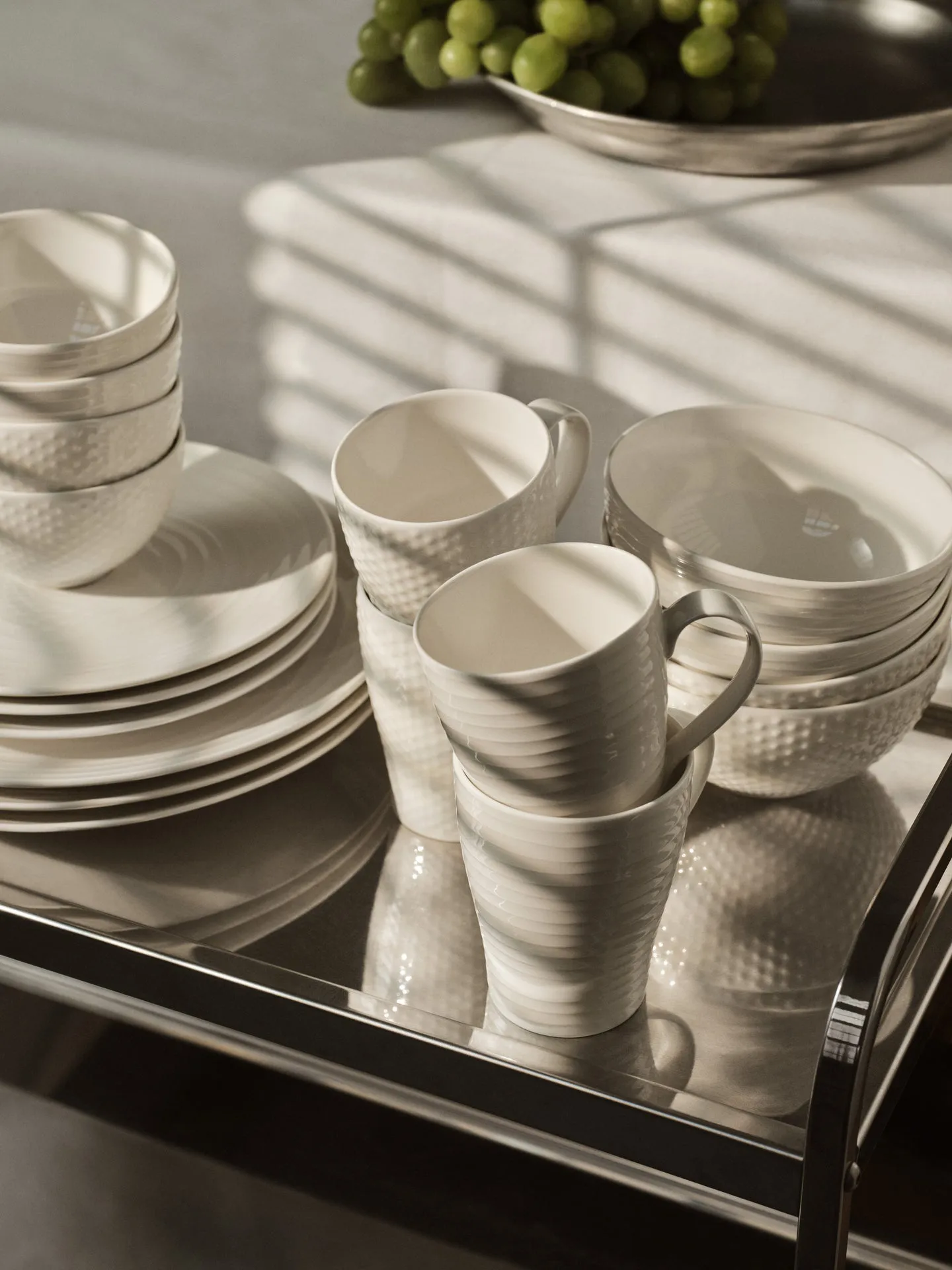 Bol Blond, pois blanc Design House Stockholm