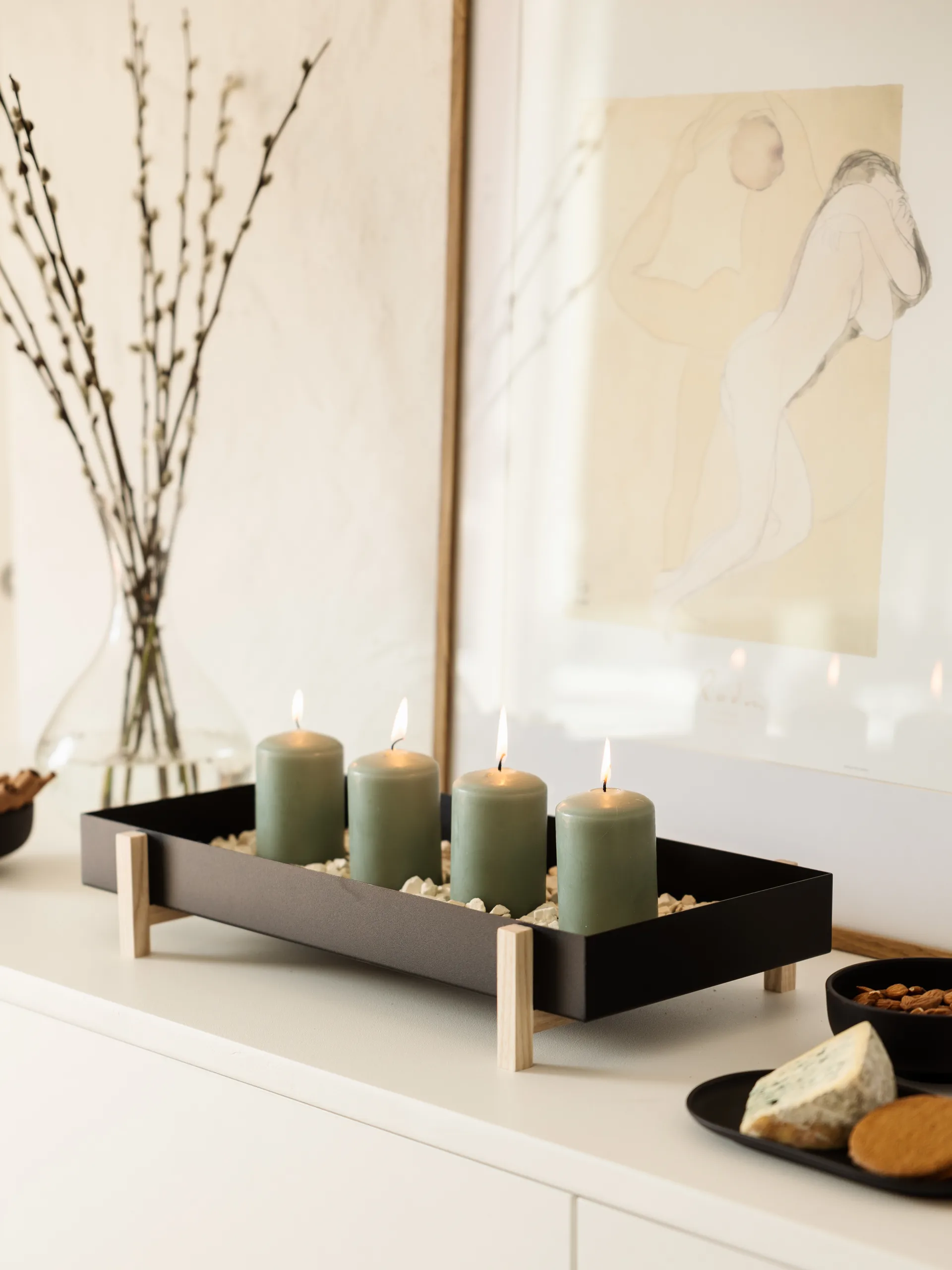 Botanic Plateau de fleurs Flower Tray, noir Design House Stockholm