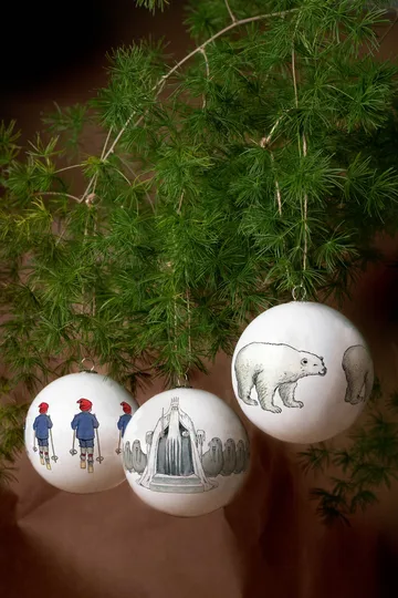 Boules de Noël Elsa Beskow lot de 3 - Roi Hiver - Design House Stockholm