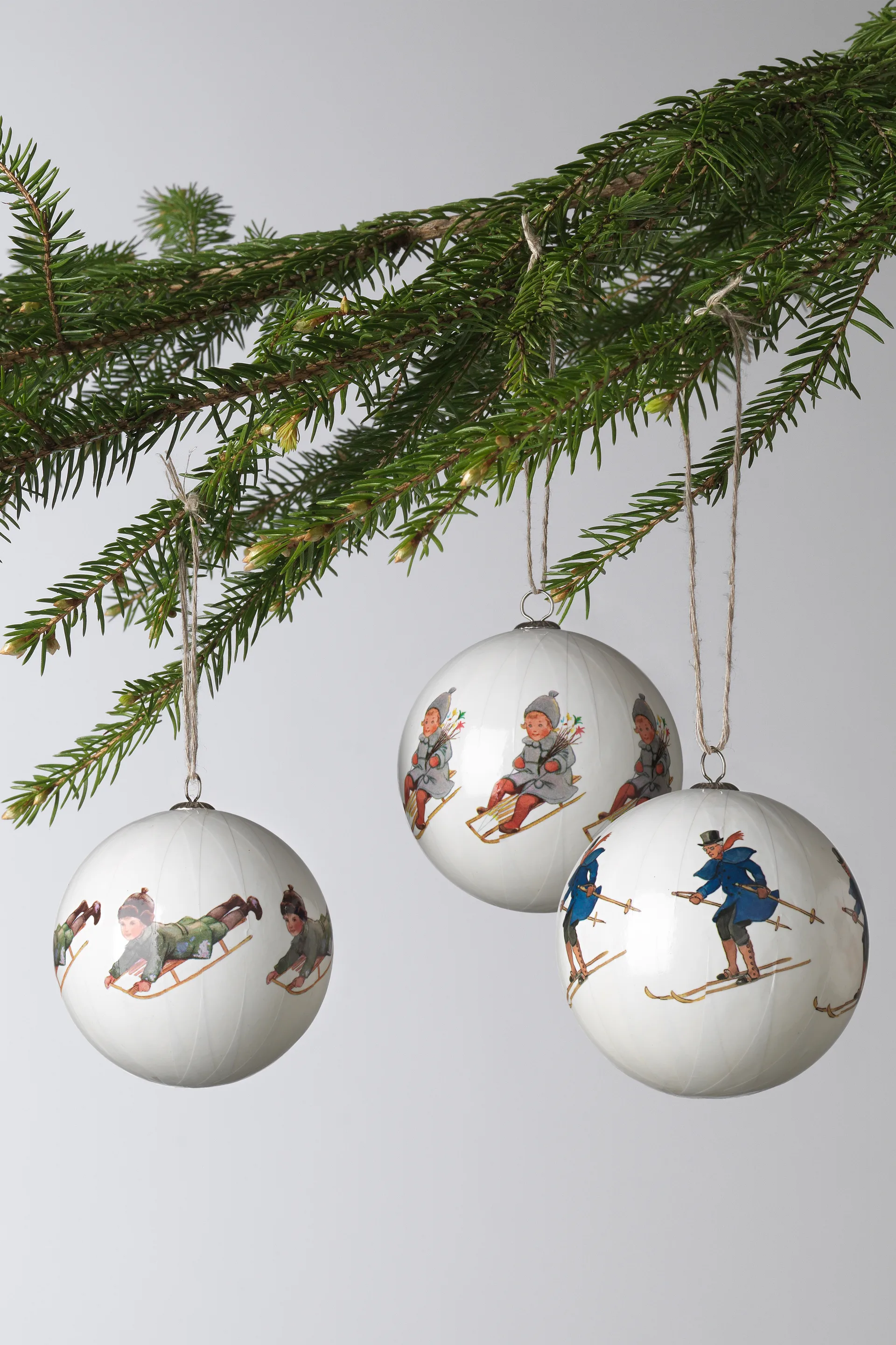 Boules de Noël Elsa Beskow lot de 3, Set no 7 Design House Stockholm