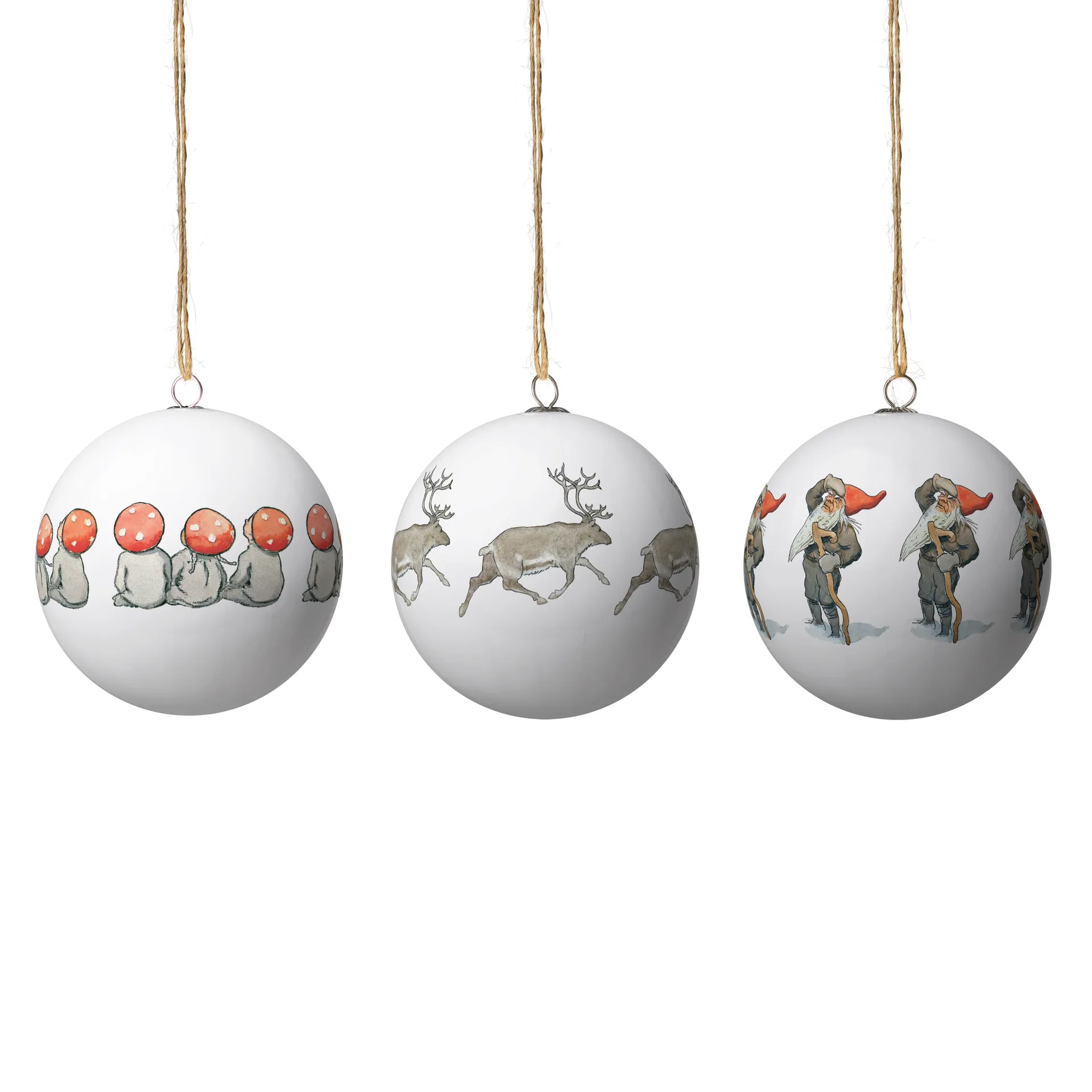 Boules de Noël Elsa Beskow lot de 3, Set no 8 Design House Stockholm
