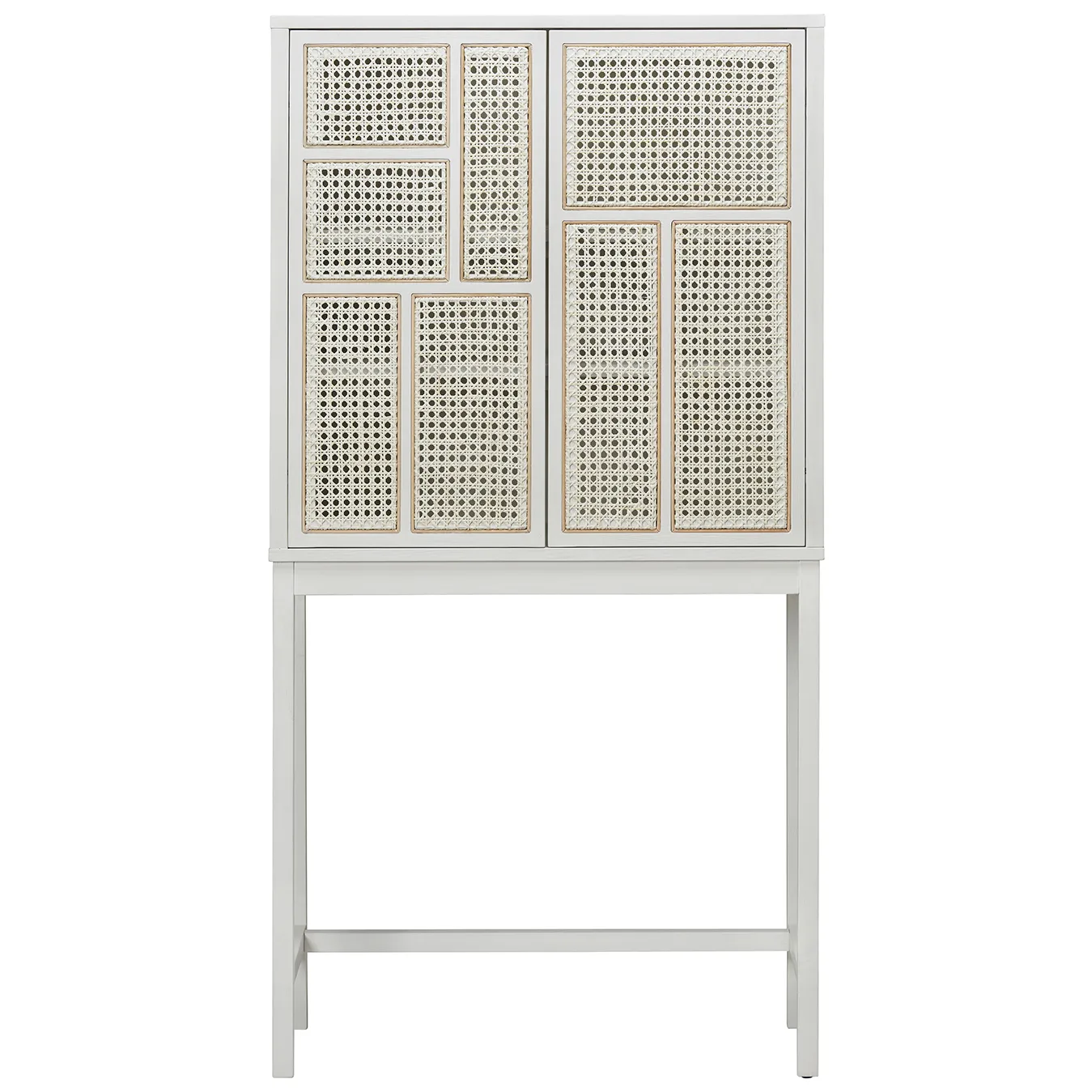 Cabinet vitré Air, Blanc, rotin Design House Stockholm