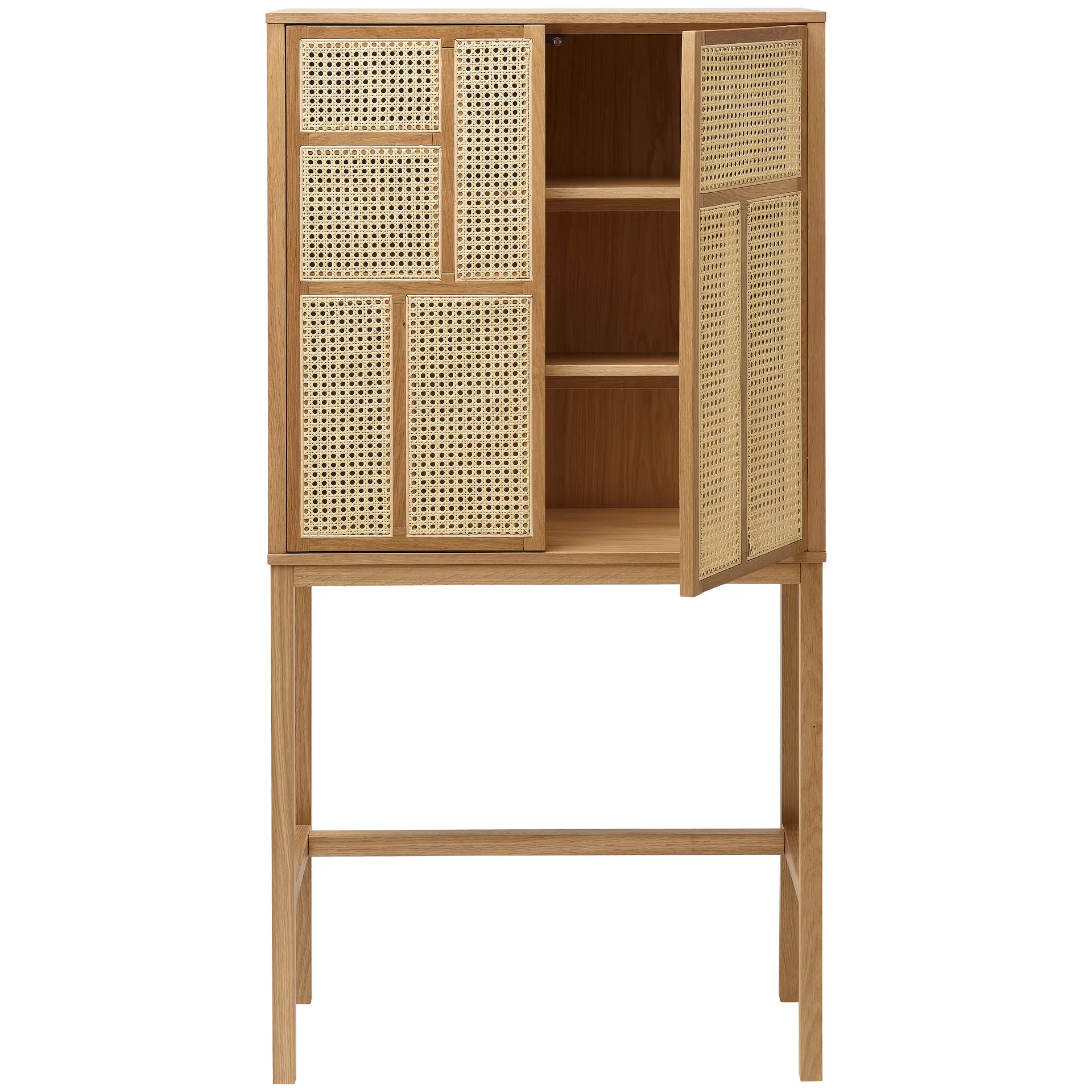 Cabinet vitré Air, chêne, rotin Design House Stockholm