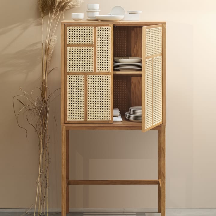 Cabinet vitré Air - chêne, rotin - Design House Stockholm