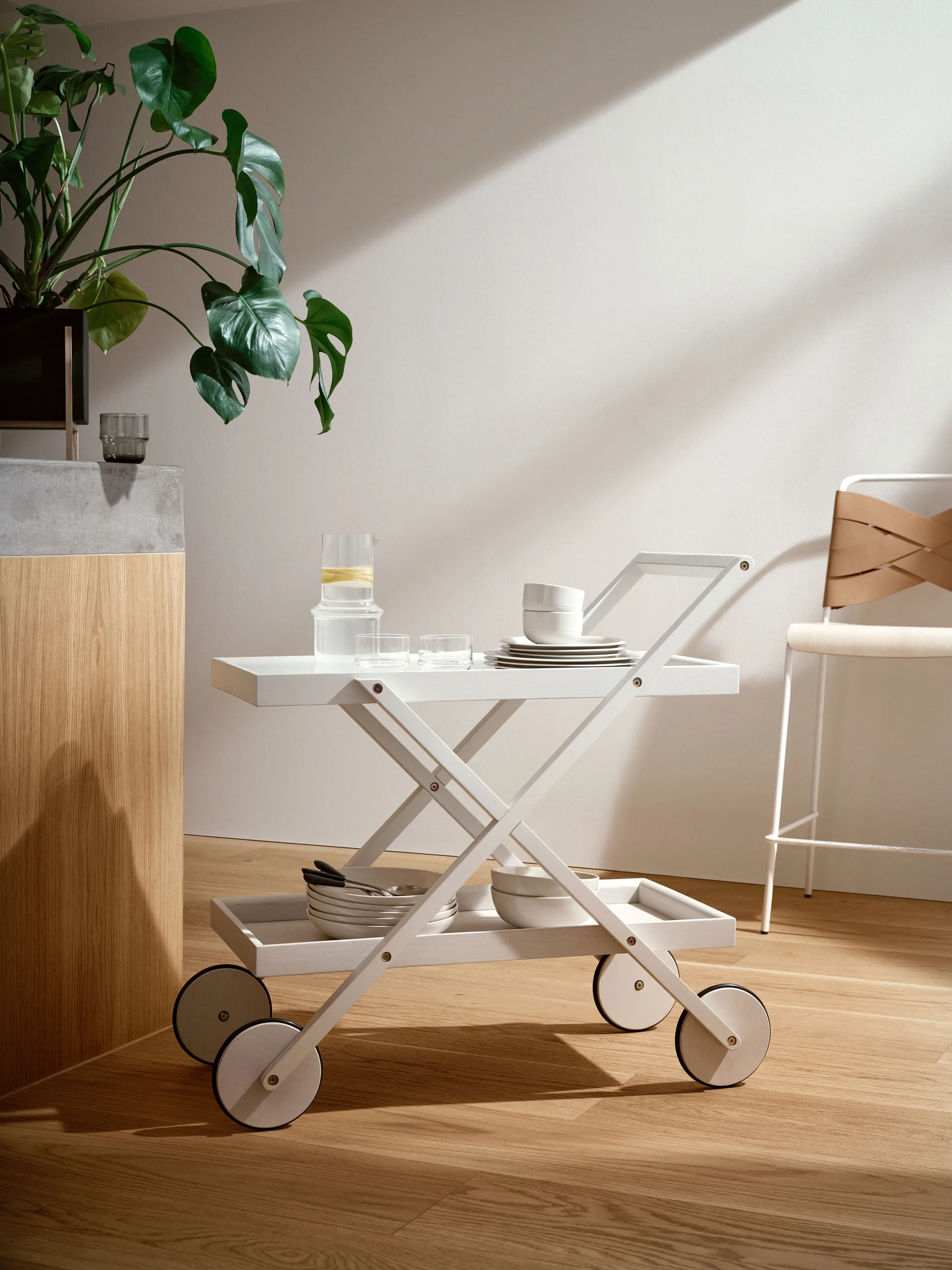 Chariot de service Exit, Blanc Design House Stockholm