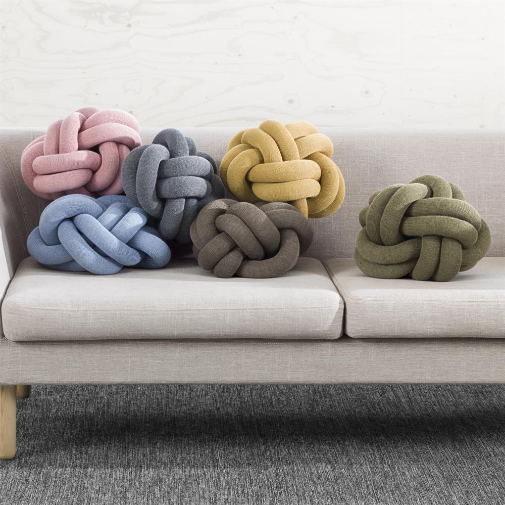 Coussin Knot, jaune Design House Stockholm